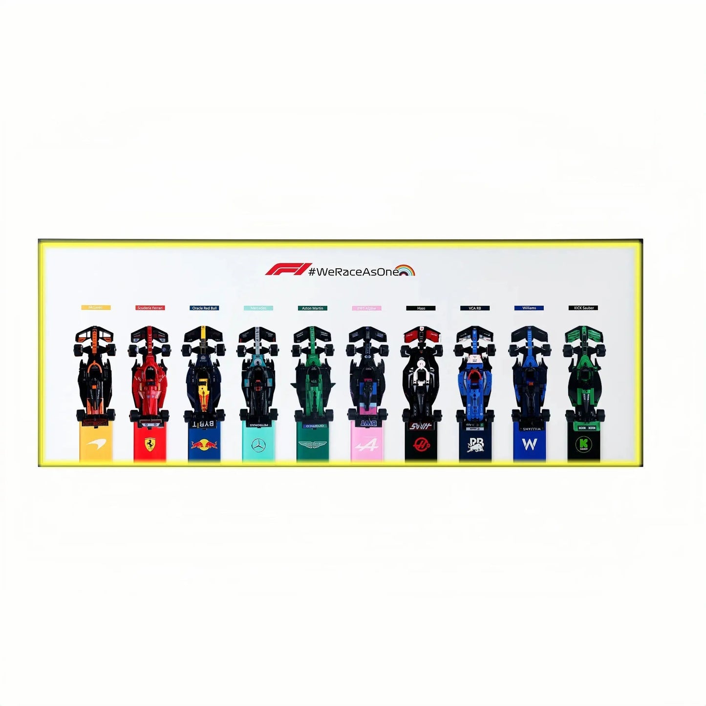 Wanddisplay-Rahmen geeignet für LEGO® Speed Champions F1 Modelle-A