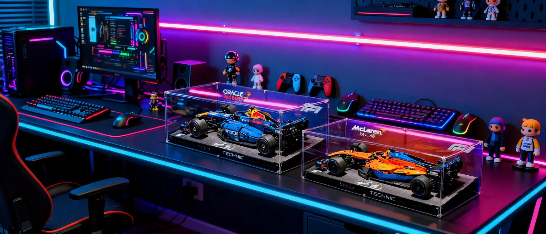 LEGO® F1 & Technic™ Supercars Display-Vitrine