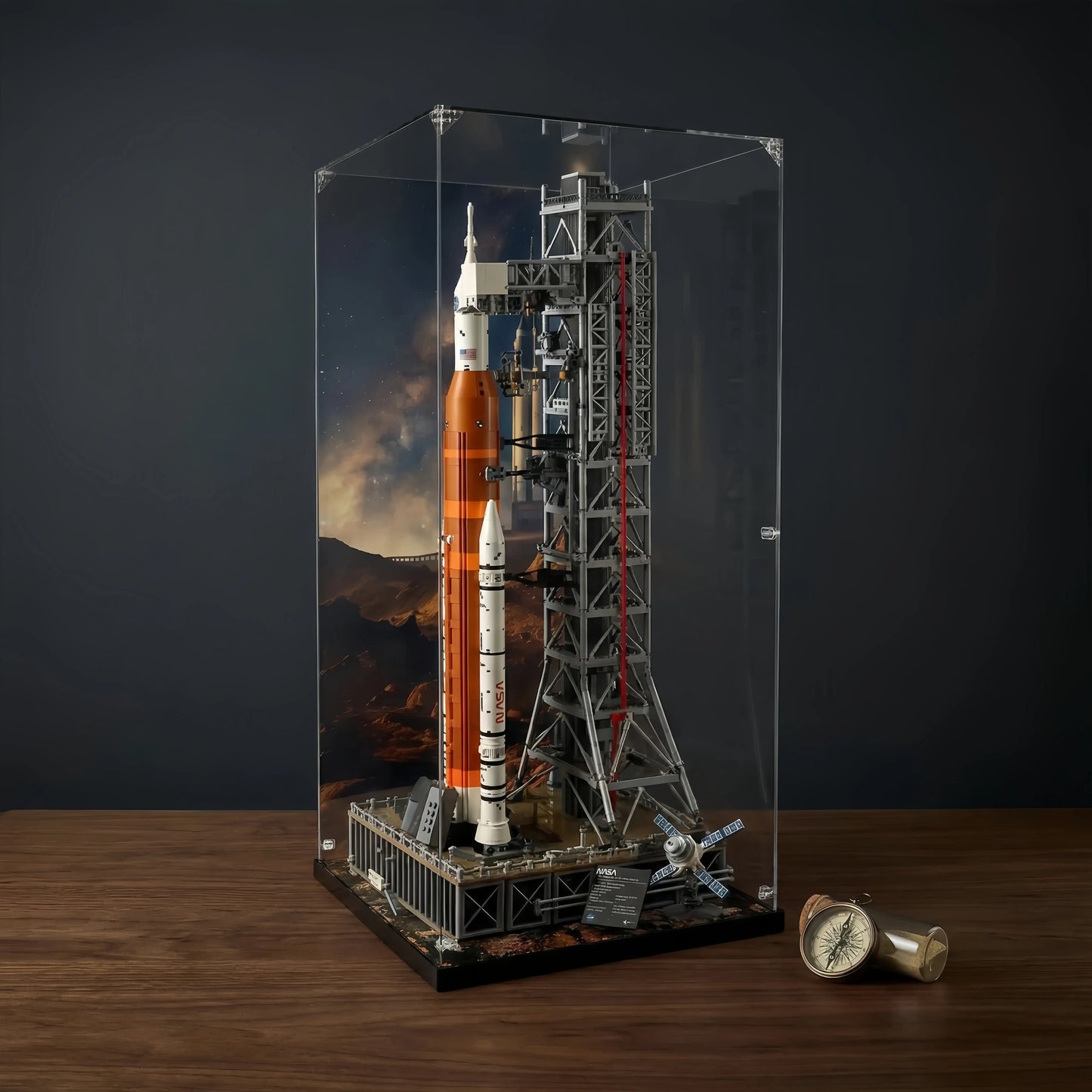 Acryl-Vitrine für LEGO® Icons NASA Artemis Startrampe 10341