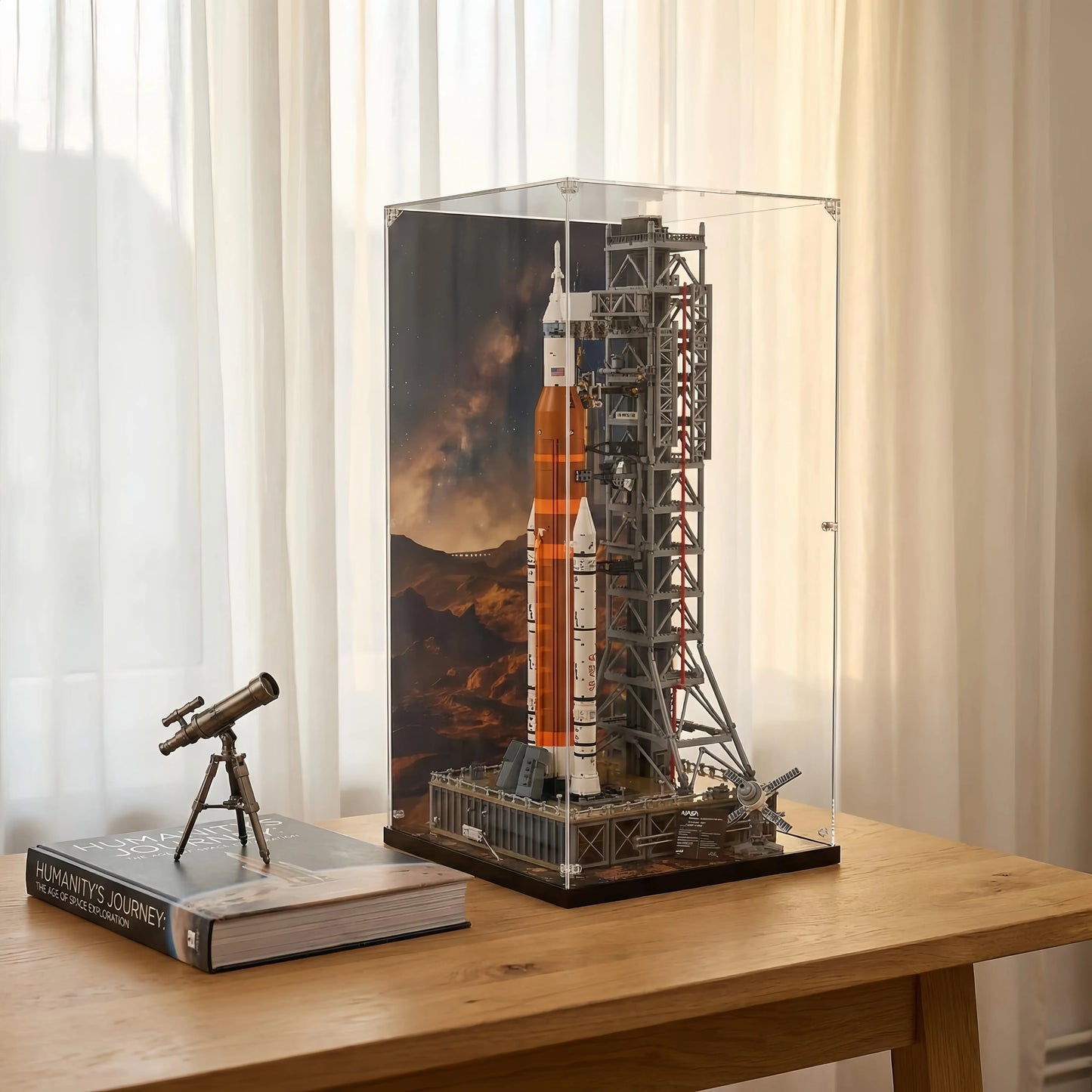 Acryl-Vitrine für LEGO® Icons NASA Artemis Startrampe 10341