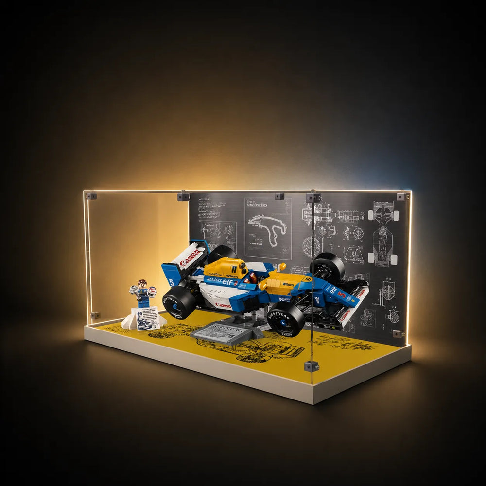 Acryl-Vitrine für LEGO® Icons Williams Racing FW14B mit Nigel Mansell 10353