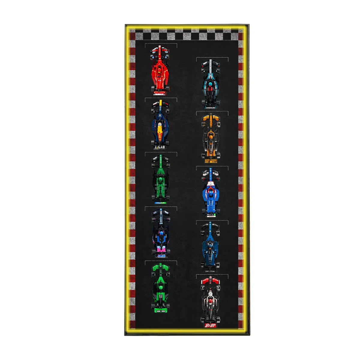 Wanddisplay für LEGO® Speed Champions F1 | 10 Fahrzeuge