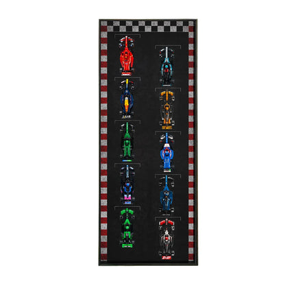 Wanddisplay für LEGO® Speed Champions F1 | 10 Fahrzeuge
