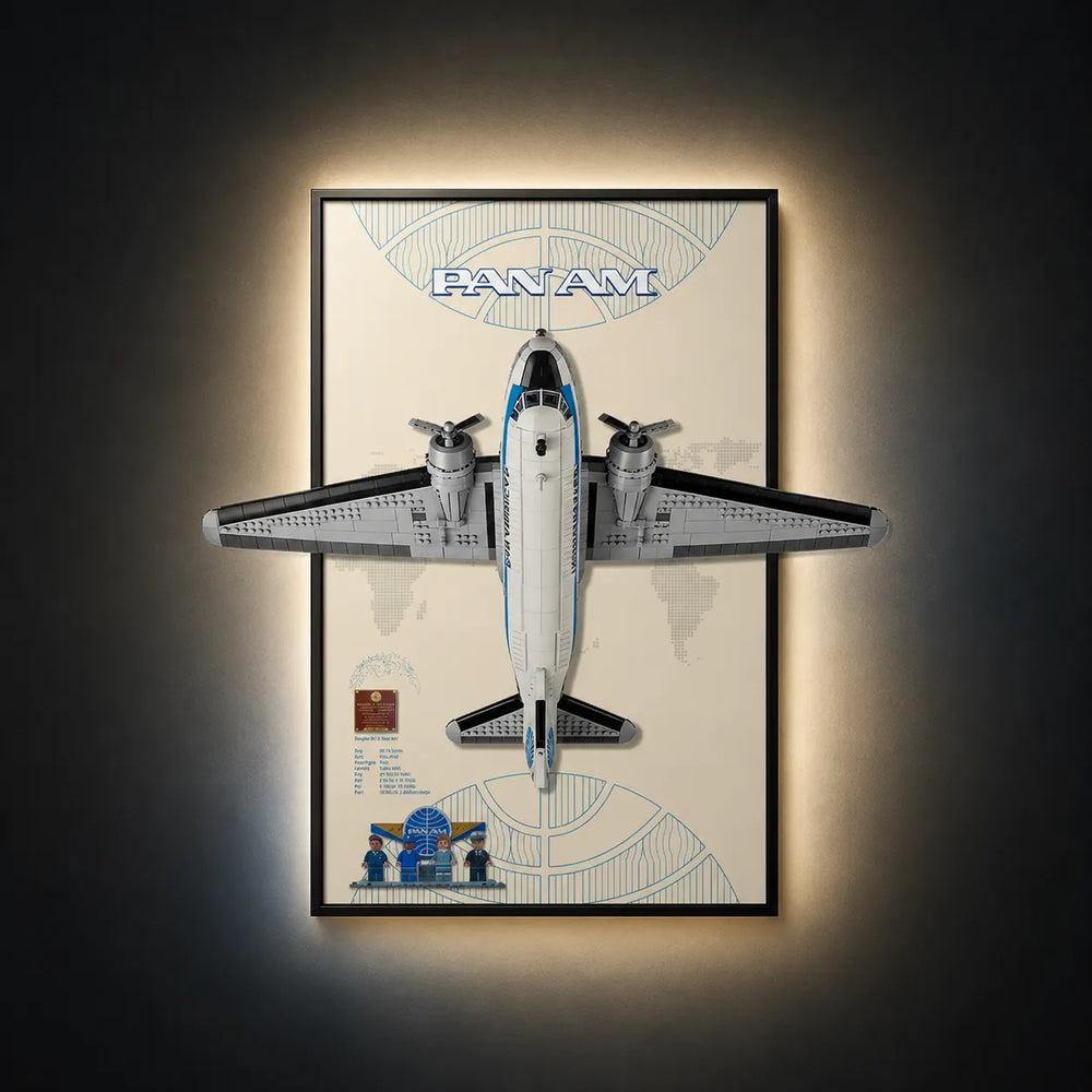 Wandrahmen für LEGO® Icons Douglas™ DC-3™ PAN AM® Passagierflugzeug 11378