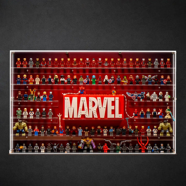 Wandvitrine für 124 LEGO® Marvel Minifiguren