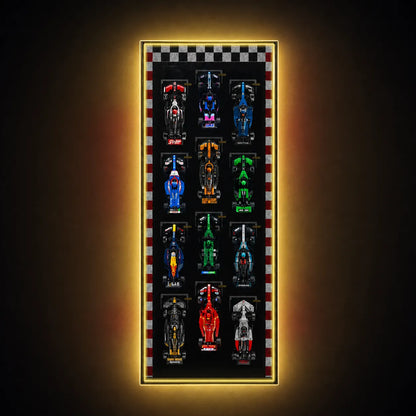 Wanddisplay für LEGO® Speed Champions F1 | 12 Fahrzeuge