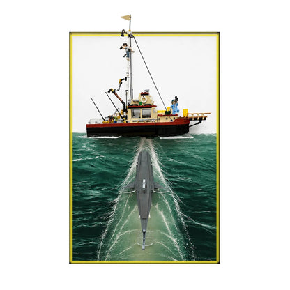 Wandrahmen für LEGO® Ideas Der weiße Hai 21350