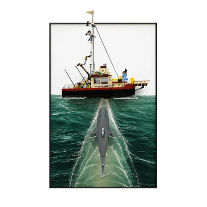 Wandrahmen für LEGO® Ideas Der weiße Hai 21350