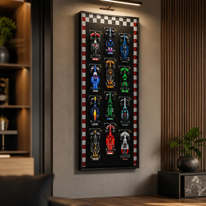 Wanddisplay für LEGO® Speed Champions F1 | 12 Fahrzeuge