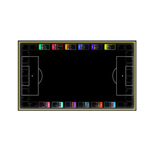 Wandrahmen für LEGO®  FIFA World Cup 2026 Emblem, Lionel Messi & Cristiano Ronaldo – Fußballlegenden (43032, 43015, 43016)