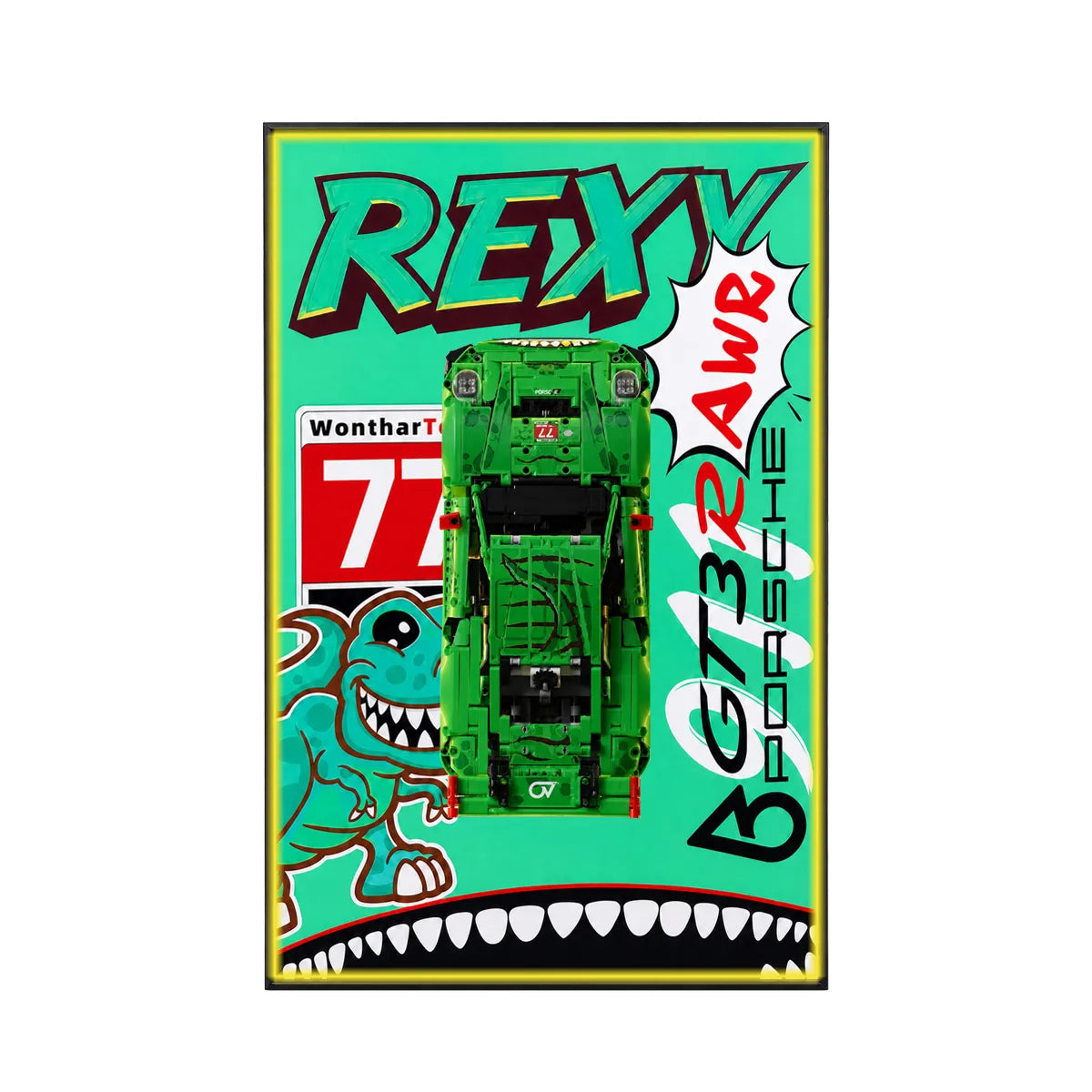 Wandrahmen für LEGO® Porsche 911 GT3 R REXY AO Racing Rennwagen 42224