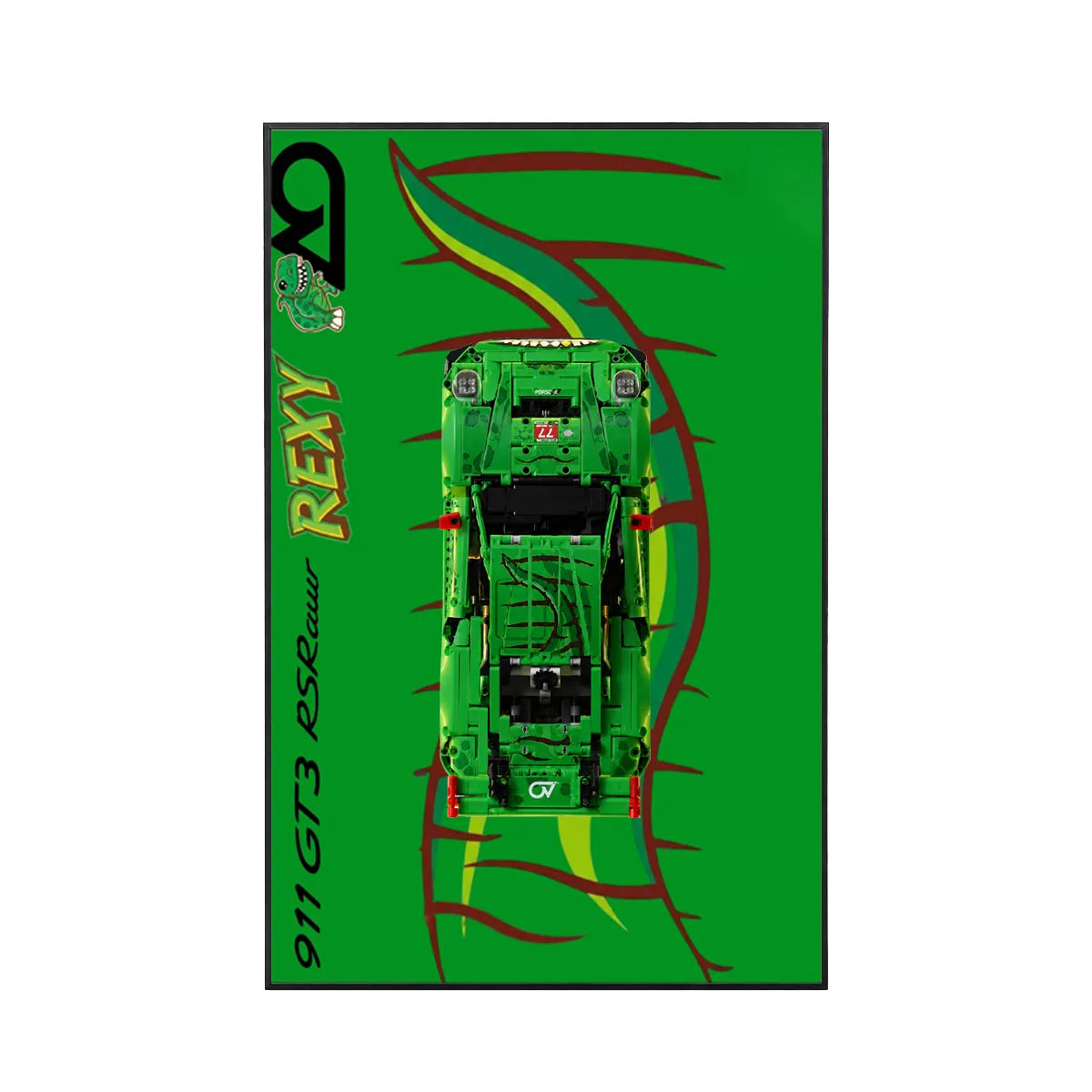 Wandrahmen für LEGO® Porsche 911 GT3 R REXY AO Racing Rennwagen 42224