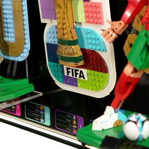 Wandrahmen für LEGO®  FIFA World Cup 2026 Emblem, Lionel Messi & Cristiano Ronaldo – Fußballlegenden (43032, 43015, 43016)