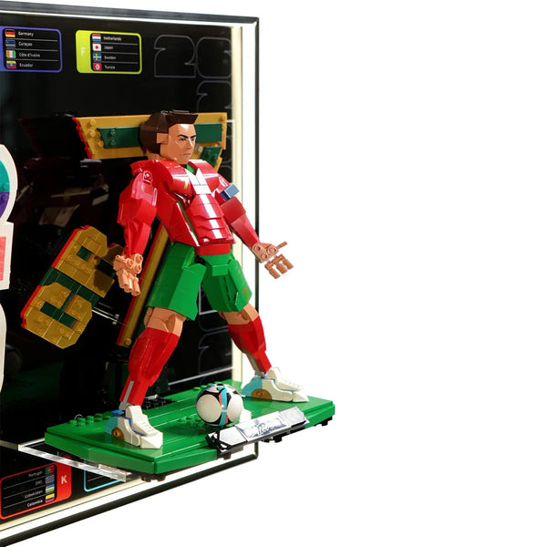 Wandrahmen für LEGO®  FIFA World Cup 2026 Emblem, Lionel Messi & Cristiano Ronaldo – Fußballlegenden (43032, 43015, 43016)
