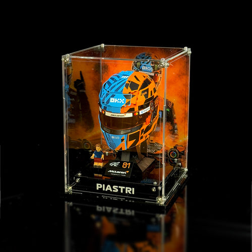Acryl-Vitrine für LEGO® McLaren Mastercard F1® Team Oscar Piastri Helm/Lando Norris’ Helm 43017/43023