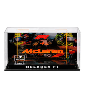 Acryl-Vitrine für LEGO® McLaren Mastercard F1® Team Lando Norris’ Helm Und Oscar Piastri Helm 43023/43017