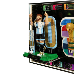 Wandrahmen für LEGO®  FIFA World Cup 2026 Emblem, Lionel Messi & Cristiano Ronaldo – Fußballlegenden (43032, 43015, 43016)
