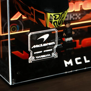 Acryl-Vitrine für LEGO® McLaren Mastercard F1® Team Lando Norris’ Helm Und Oscar Piastri Helm 43023/43017