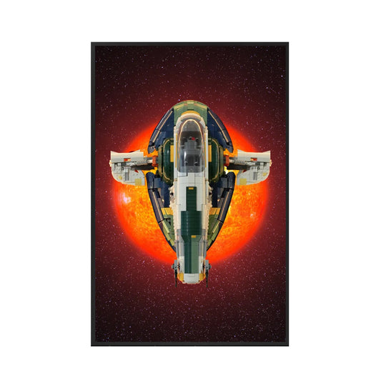 Wandrahmen für LEGO® Jango Fetts Sternenschiff der Firespray-Klasse 75409 – Variante A