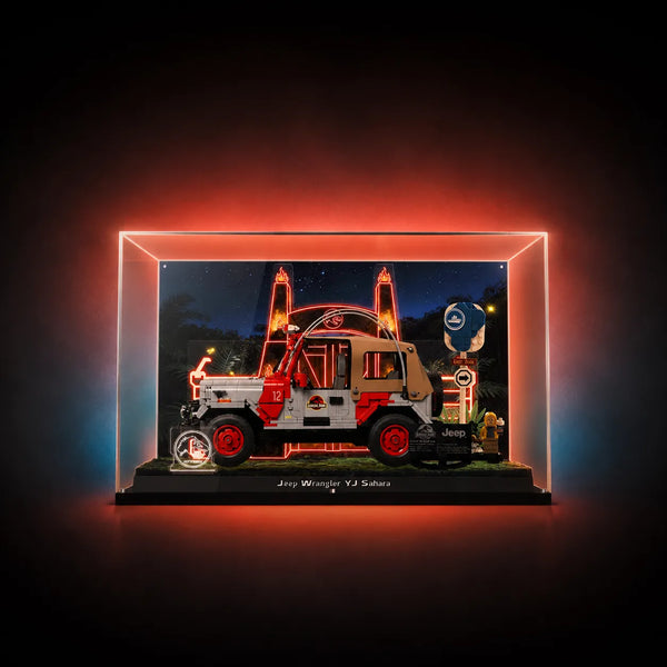 Acryl-Vitrine für LEGO® Jurassic Park Jeep® Wrangler 77984