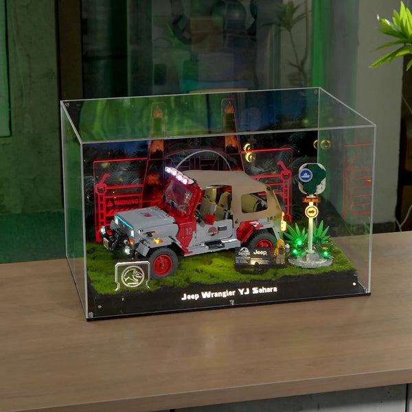 Acryl-Vitrine für LEGO® Jurassic Park Jeep® Wrangler 77984
