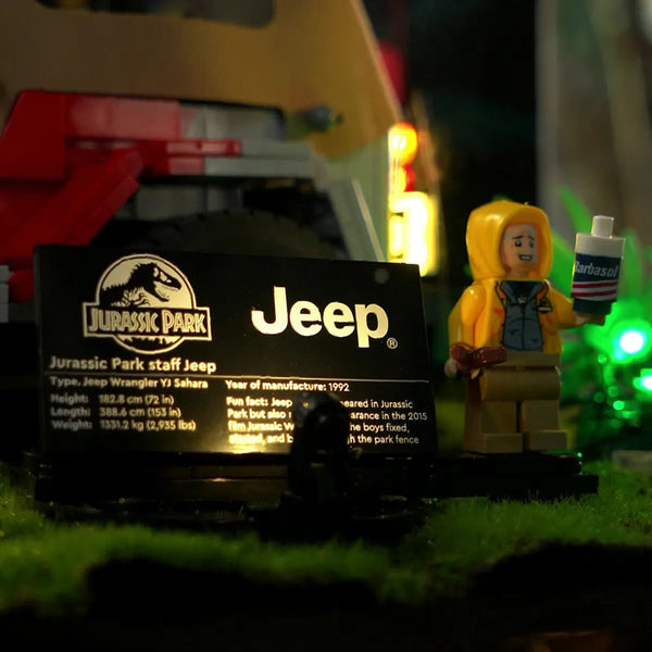 Acryl-Vitrine für LEGO® Jurassic Park Jeep® Wrangler 77984