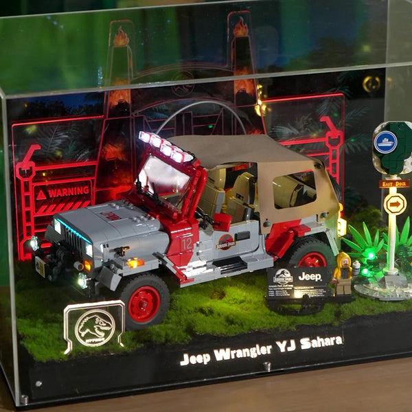 Acryl-Vitrine für LEGO® Jurassic Park Jeep® Wrangler 77984