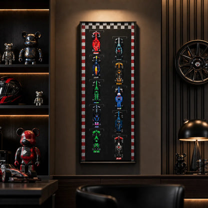 Wanddisplay für LEGO® Speed Champions F1 | 10 Fahrzeuge
