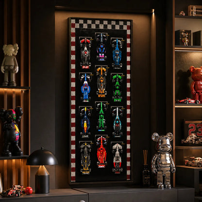 Wanddisplay für LEGO® Speed Champions F1 | 12 Fahrzeuge