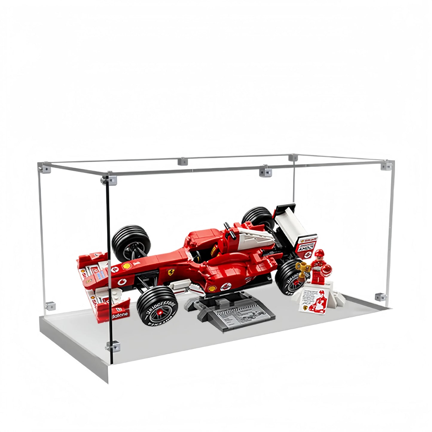 Acryl-Vitrine für LEGO® Icons Ferrari F2004 und Michael Schumacher 11375