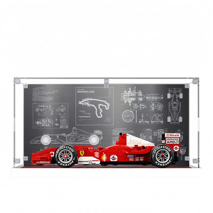 Acryl-Vitrine für LEGO® Icons Ferrari F2004 und Michael Schumacher 11375