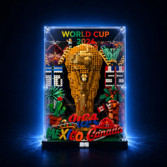 Acryl-Vitrine für LEGO® Offizieller Pokal der FIFA Fußball-Weltmeisterschaft 43020 | Feierlichkeiten zur Weltmeisterschaft 2026