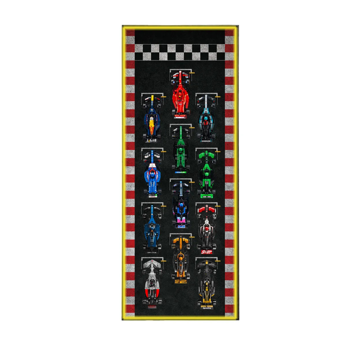 Wanddisplay für LEGO® Speed Champions F1 | 12 Fahrzeuge
