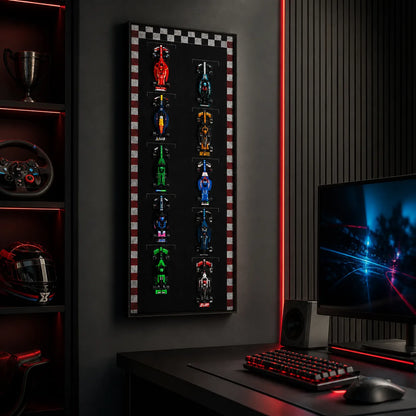 Wanddisplay für LEGO® Speed Champions F1 | 10 Fahrzeuge