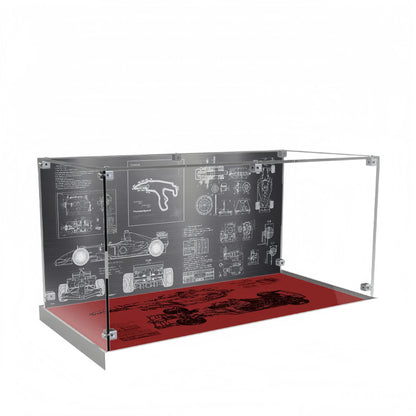 Acryl-Vitrine für LEGO® Icons Ferrari F2004 und Michael Schumacher 11375