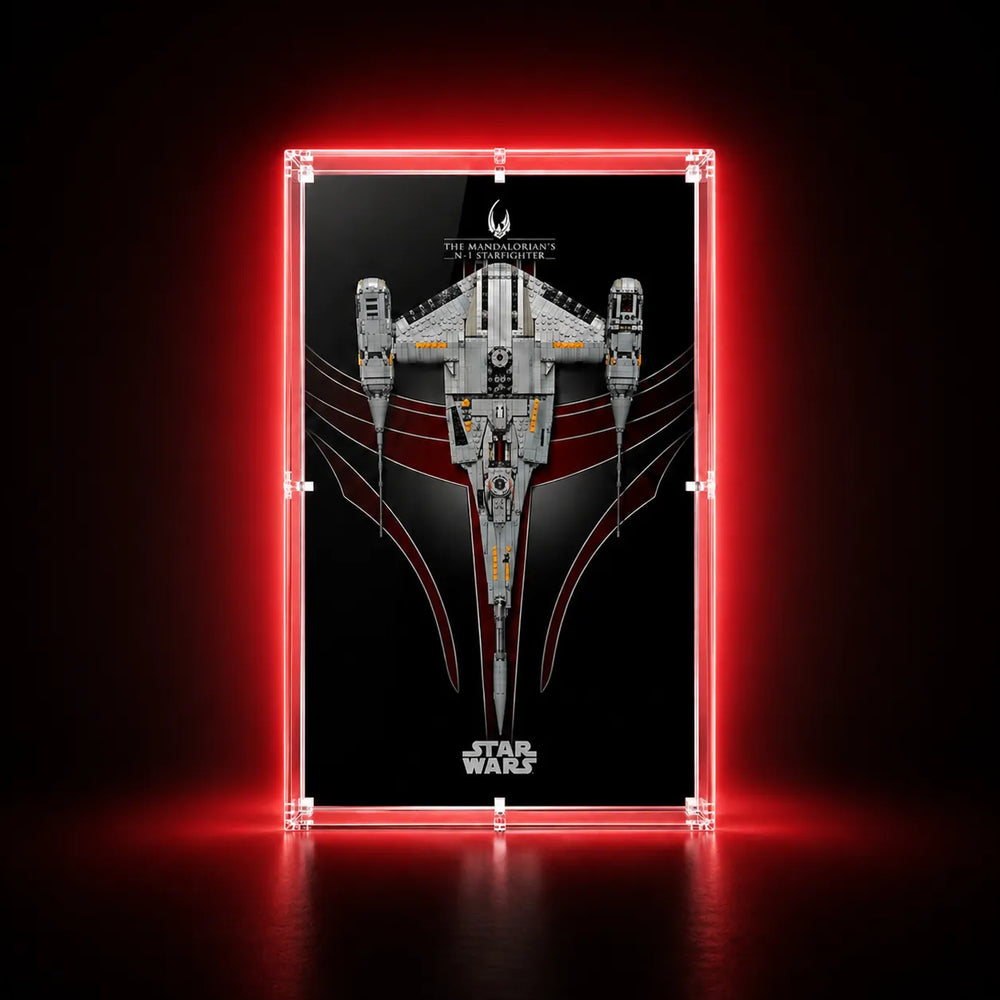 Wandvitrine für LEGO® Star Wars™ N-1 Starfighter™ des Mandalorianers 75442