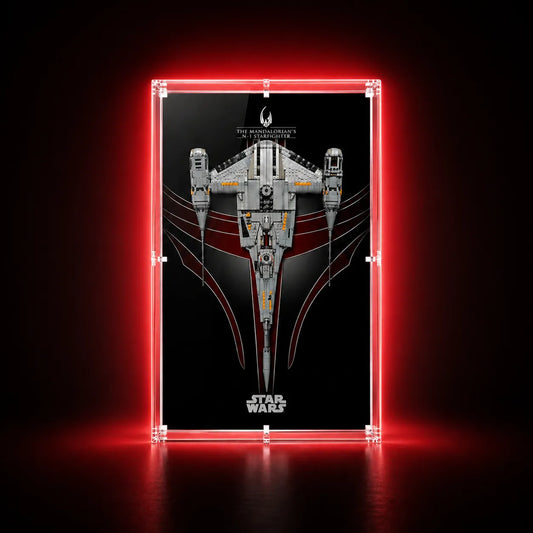 Wandvitrine für LEGO® Star Wars™ N-1 Starfighter™ des Mandalorianers 75442