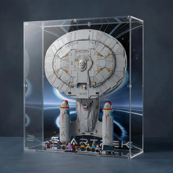 Acryl-Vitrine kompatibel mit LEGO® Icons Star Trek: U.S.S. Enterprise NCC-1701-D™ 10356
