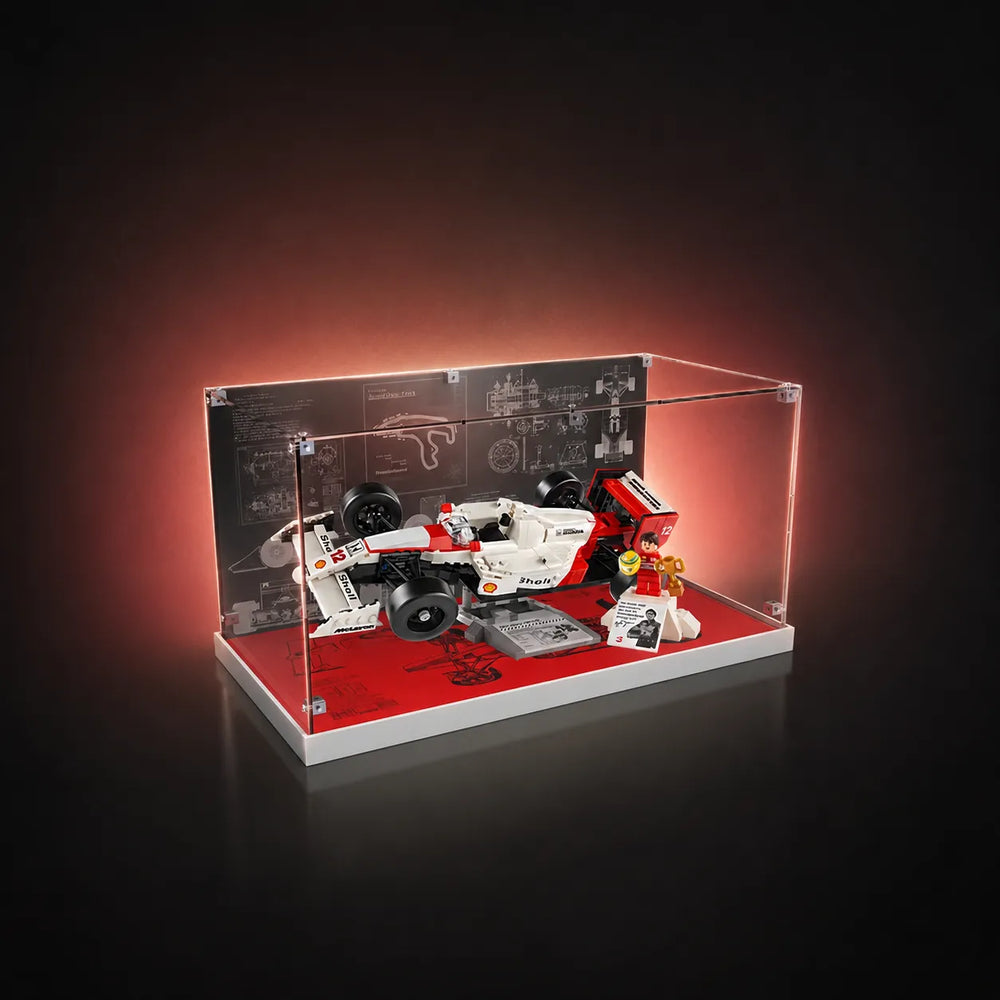 Acryl-Vitrine für LEGO® Icons McLaren MP4/4 & Ayrton Senna (10330)
