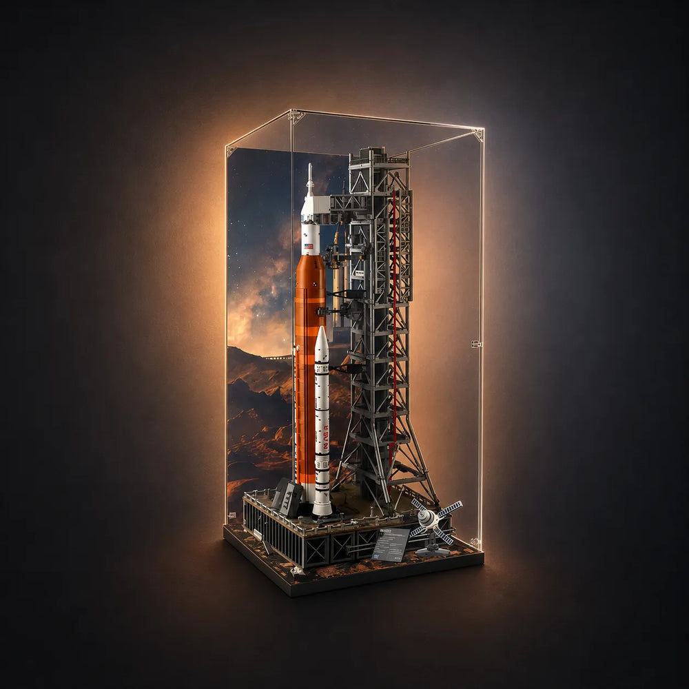 Acryl-Vitrine für LEGO® Icons NASA Artemis Startrampe 10341