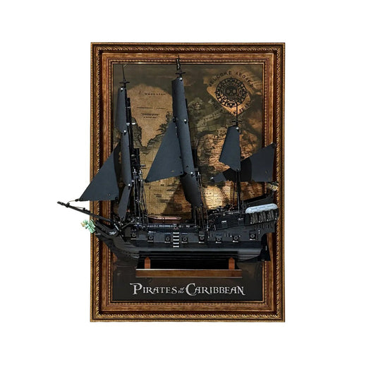 Wanddisplay-Rahmen geeignet für LEGO® Captain Jack Sparrow Piratenschiff 10365