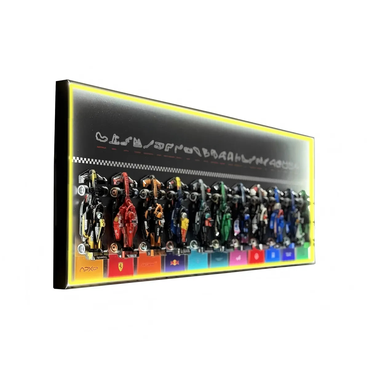 Wandrahmen für LEGO® Speed Champions F1 Kollektion – für 11 Fahrzeuge