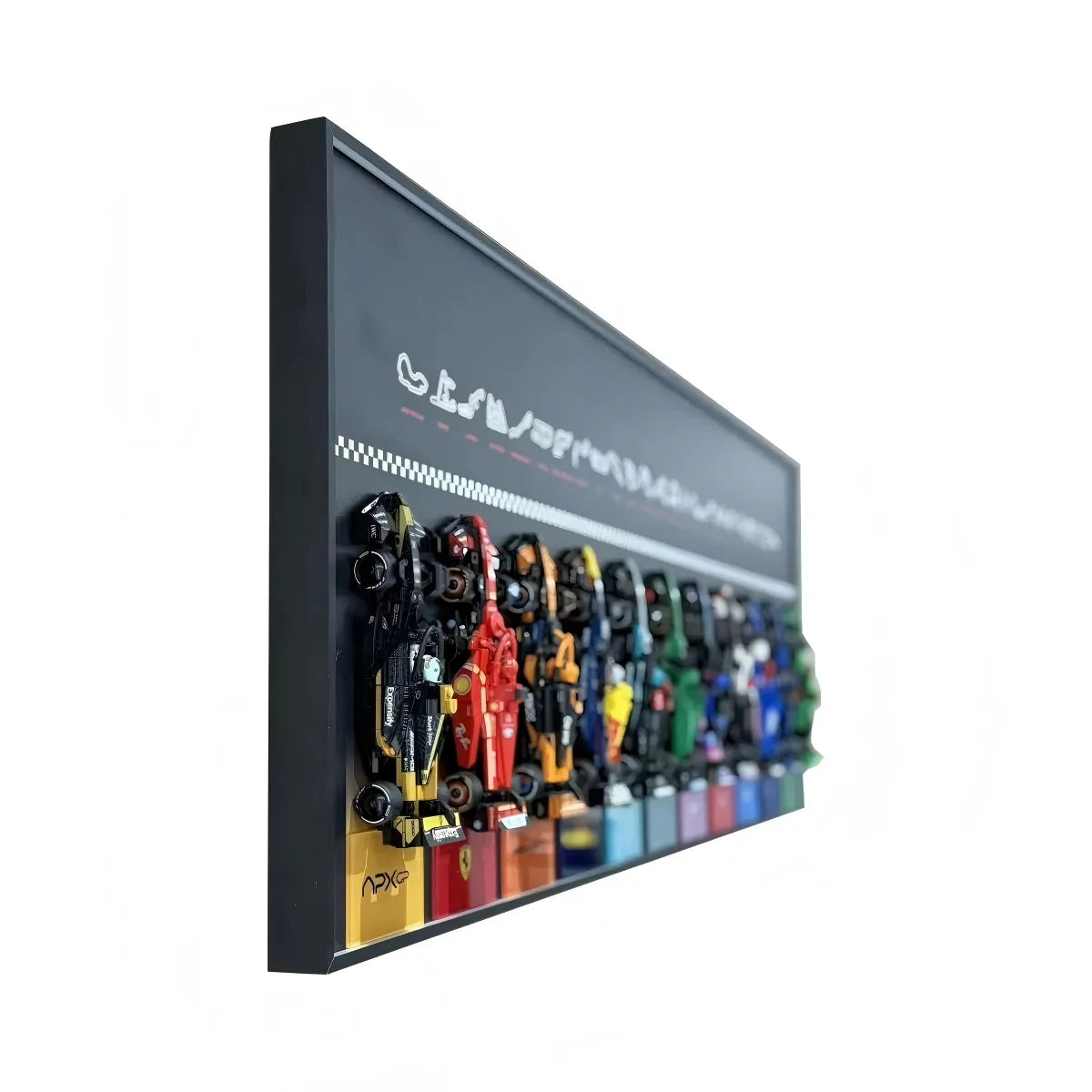 Wandrahmen für LEGO® Speed Champions F1 Kollektion – für 11 Fahrzeuge