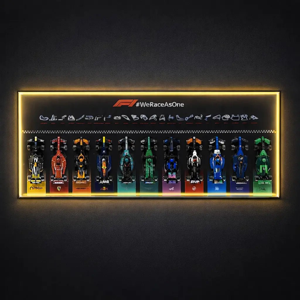 Wandrahmen für LEGO® Speed Champions F1 Kollektion – für 11 Fahrzeuge