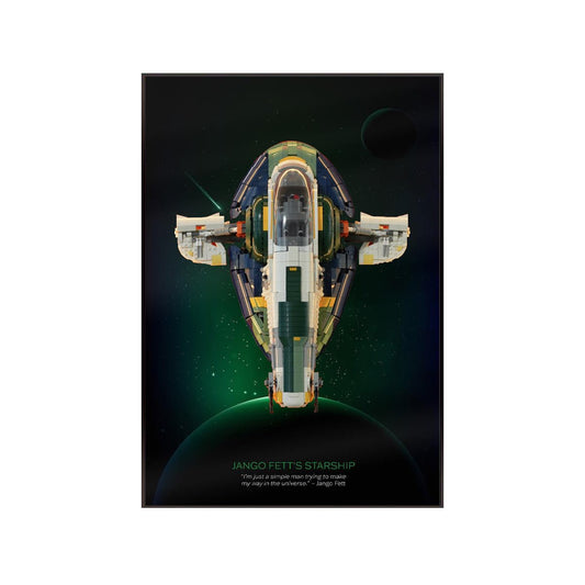 Wandrahmen für LEGO® Jango Fetts Sternenschiff der Firespray-Klasse 75409 – Variante B
