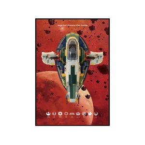 Wandrahmen für LEGO® Jango Fetts Sternenschiff der Firespray-Klasse 75409