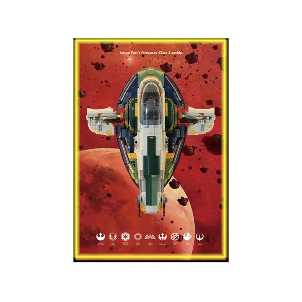 Wandrahmen für LEGO® Jango Fetts Sternenschiff der Firespray-Klasse 75409
