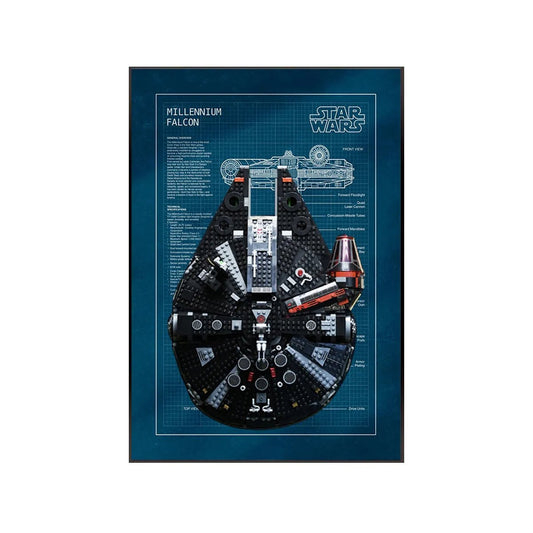 Wandrahmen für LEGO® Star Wars™ Dunkler Millennium Falke 75389
